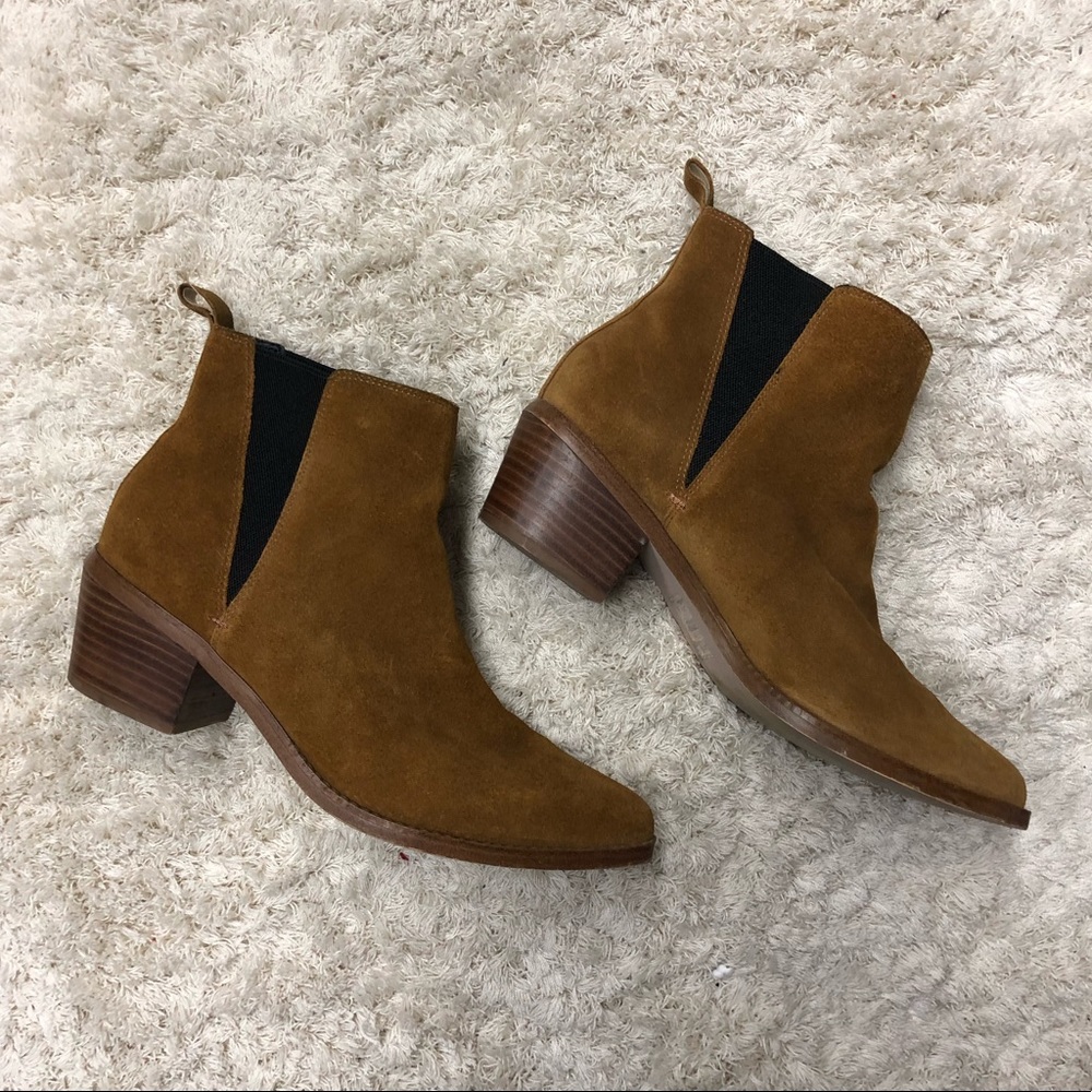 Tan Faux Suede Ankle Boots